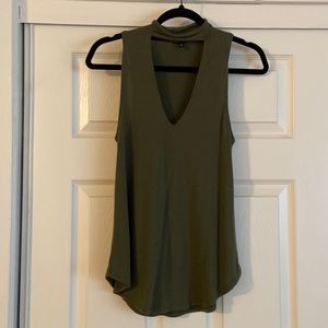 Khaki green tank top from EXPRESS